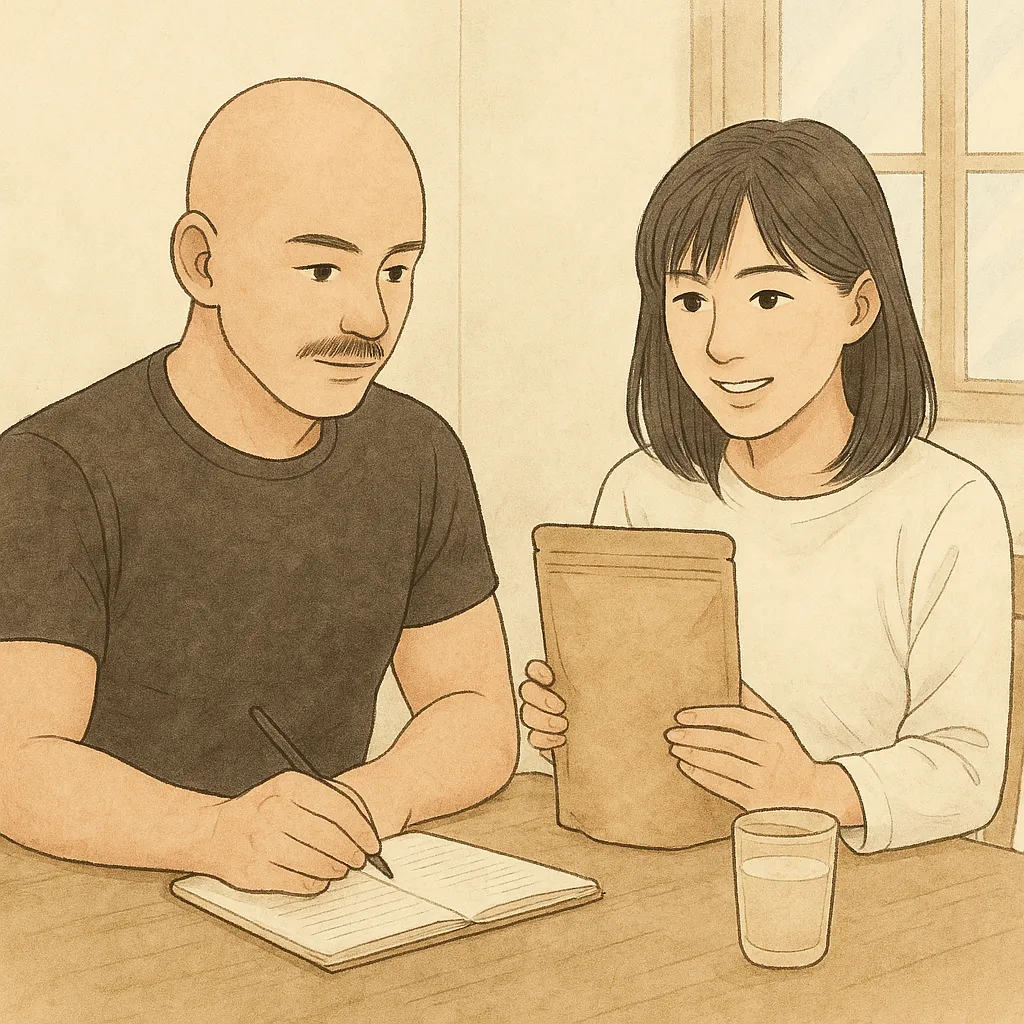 プロテイン開発に取り組む夫婦