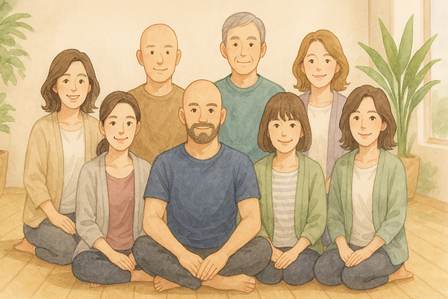 スタッフ集合イラスト