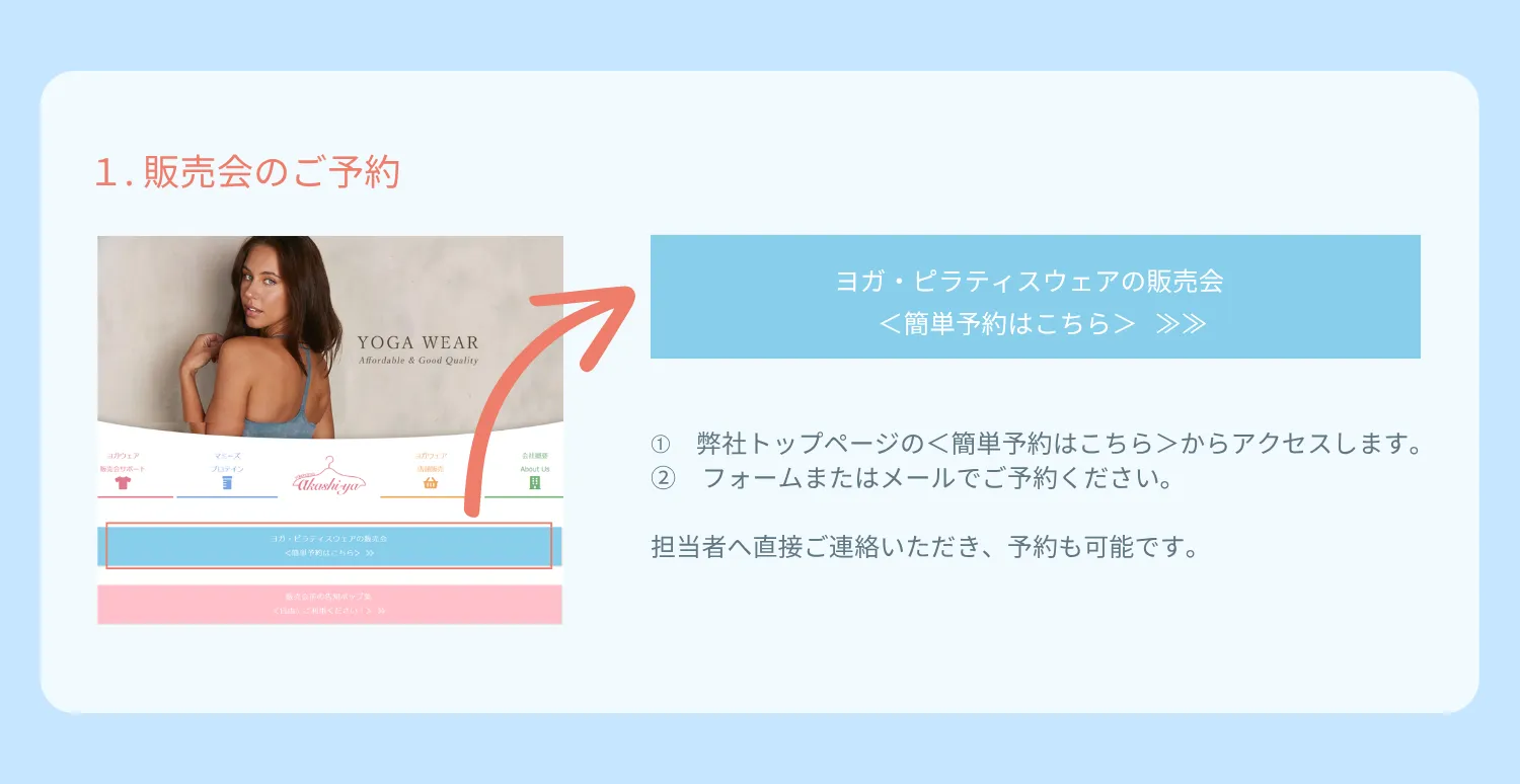 ヨガウェア販売サポート ご利用ガイド 2